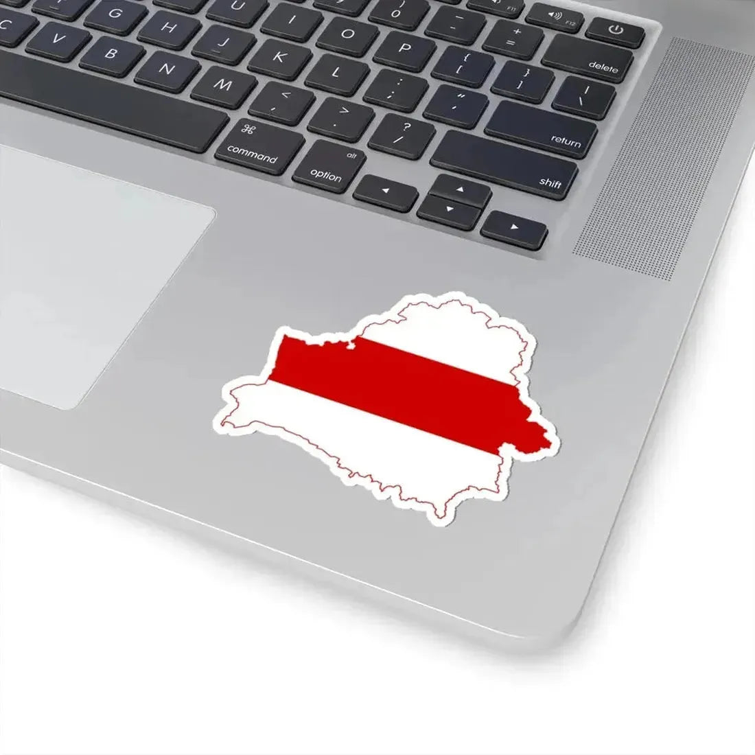Flag map of Belarus 1991-1995 (Belarus) STICKER Vinyl Kiss-Cut Decal - The Sticker Space