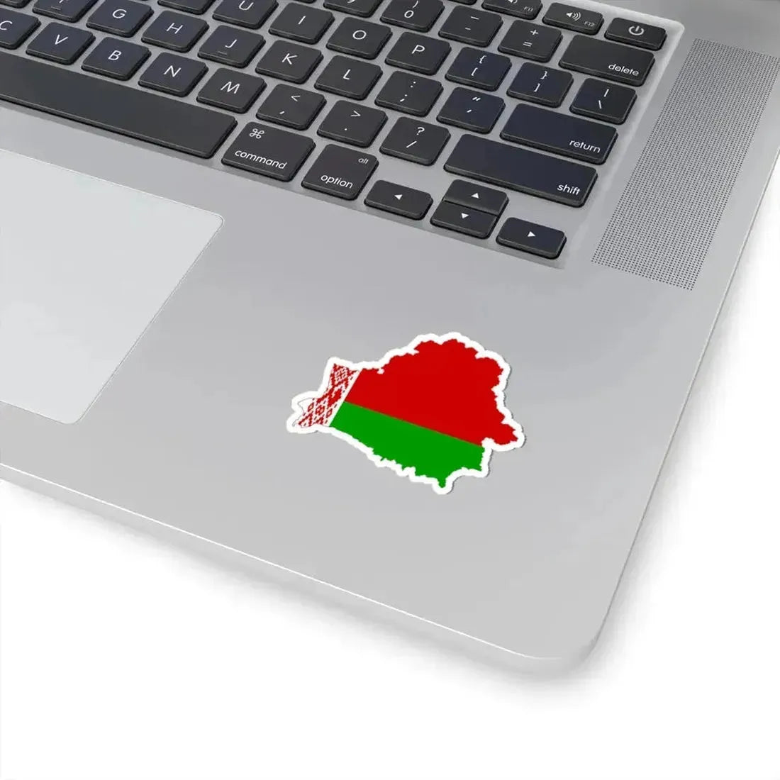 Flag-map of Belarus 1995-2012 (Belarus) STICKER Vinyl Kiss-Cut Decal - The Sticker Space