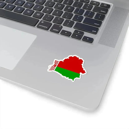 Flag-map of Belarus 1995-2012 (Belarus) STICKER Vinyl Kiss-Cut Decal - The Sticker Space