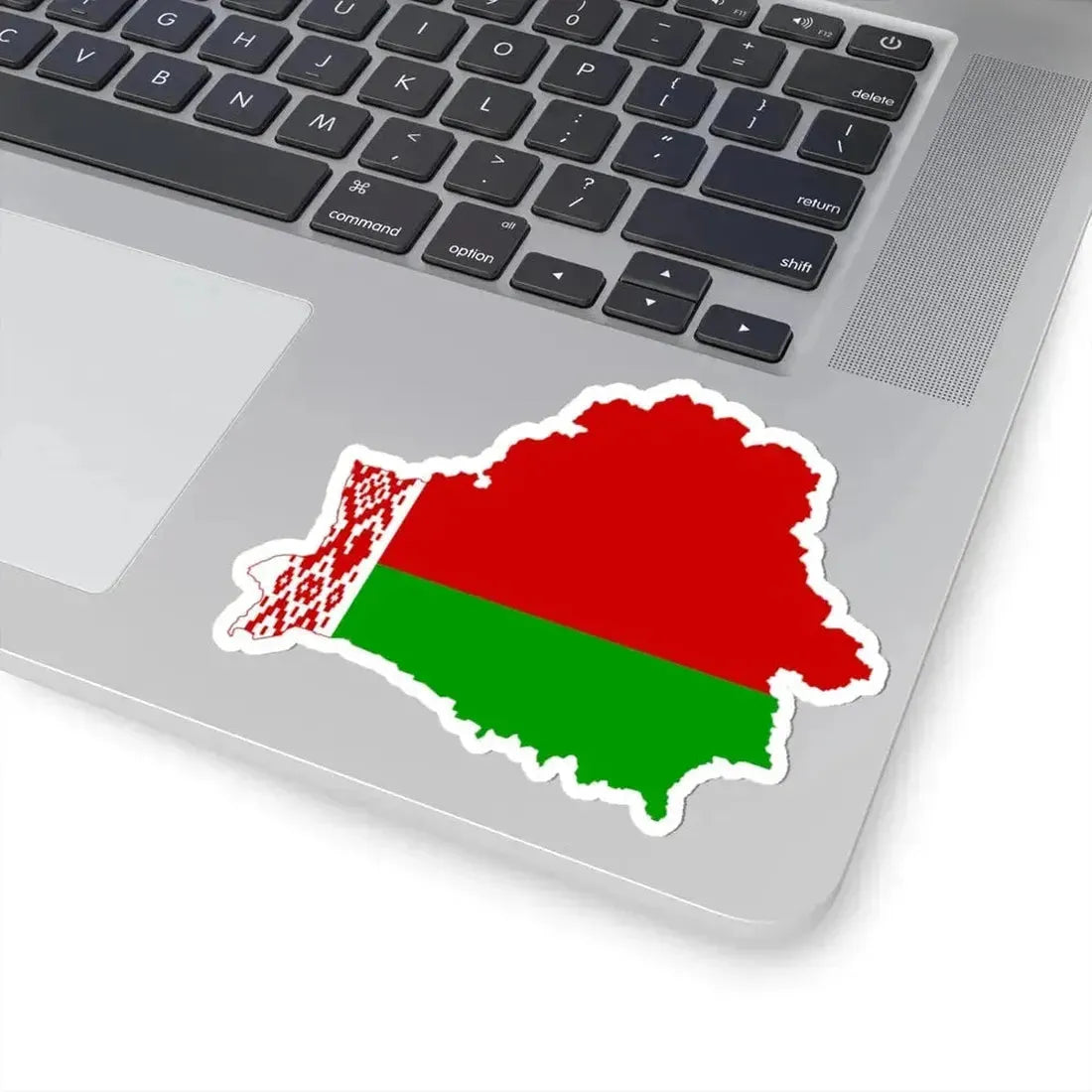 Flag-map of Belarus 1995-2012 (Belarus) STICKER Vinyl Kiss-Cut Decal - The Sticker Space