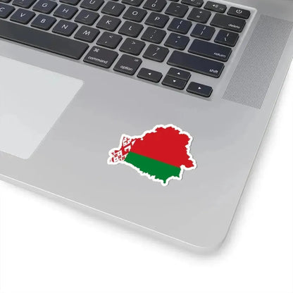 Flag-map of Belarus (Belarus) STICKER Vinyl Kiss-Cut Decal - The Sticker Space