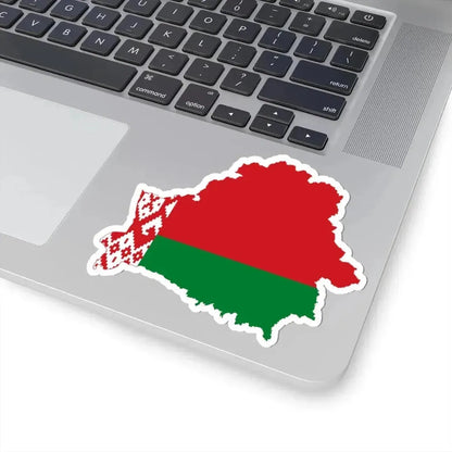 Flag-map of Belarus (Belarus) STICKER Vinyl Kiss-Cut Decal - The Sticker Space