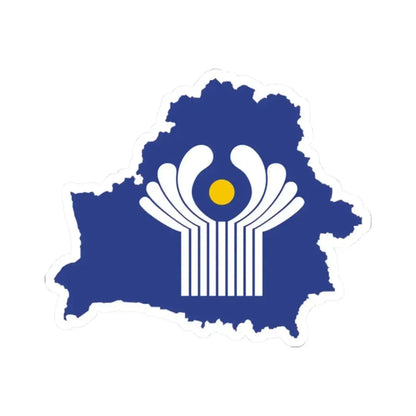 Flag-map of Belarus CIS (Belarus) STICKER Vinyl Kiss-Cut Decal 2 Inch White - The Sticker Space