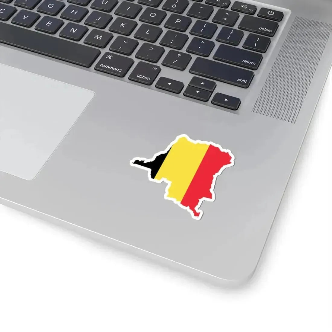Flag Map of Belgian Congo 1908 - 1960 (Congo) STICKER Vinyl Kiss-Cut Decal - The Sticker Space
