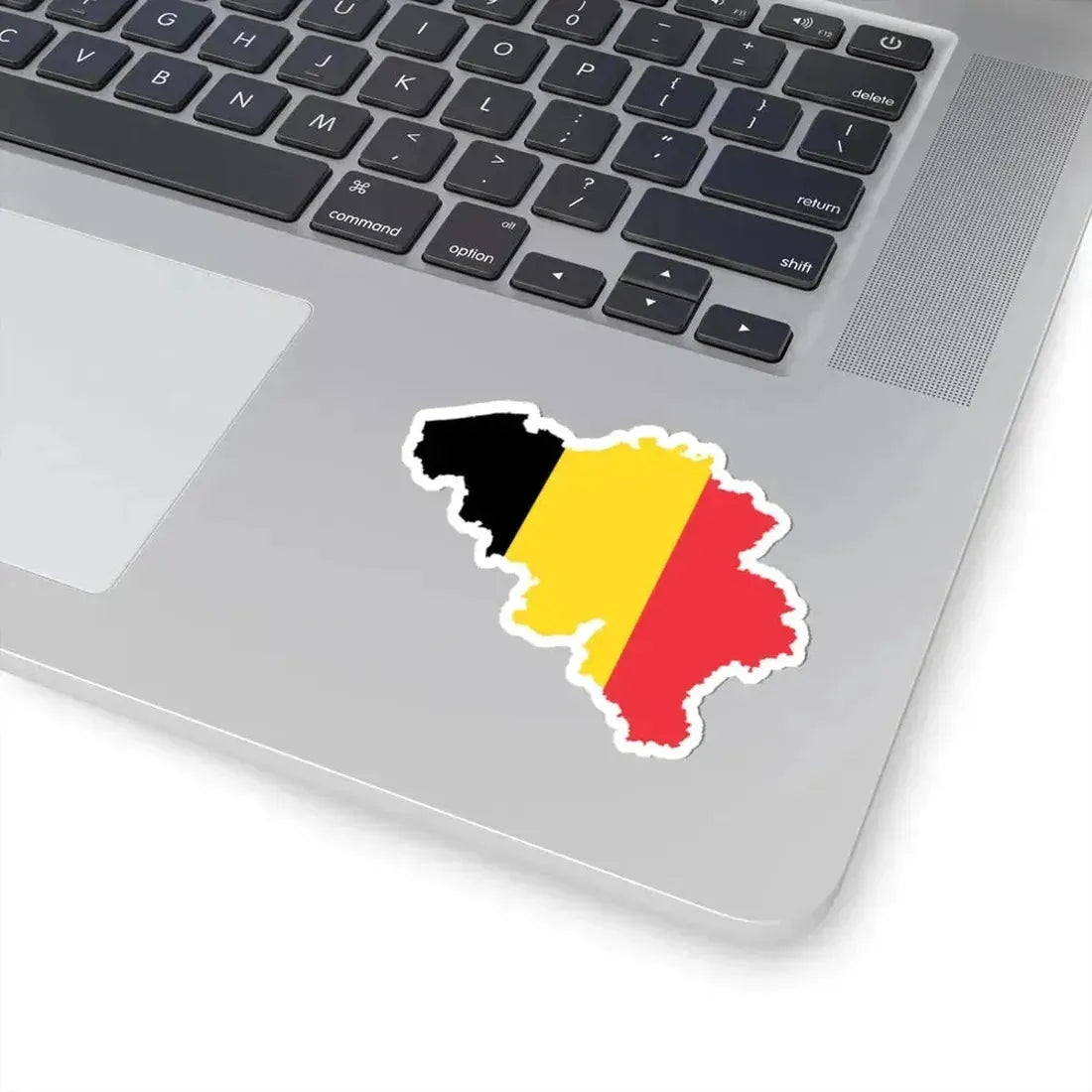 Flag-map of Belgium (Belgium) STICKER Vinyl Kiss-Cut Decal - The Sticker Space