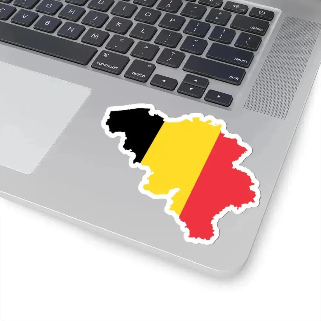 Flag-map of Belgium (Belgium) STICKER Vinyl Kiss-Cut Decal - The Sticker Space