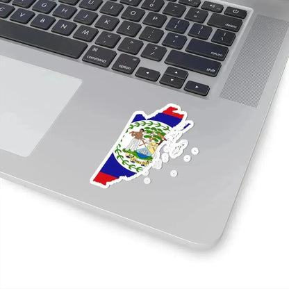 Flag-map of Belize (Belize) STICKER Vinyl Kiss-Cut Decal - The Sticker Space