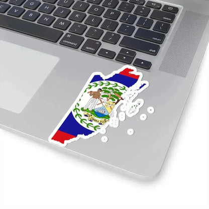 Flag-map of Belize (Belize) STICKER Vinyl Kiss-Cut Decal - The Sticker Space