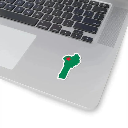 Flag map of Benin 1975-1990 (Benin) STICKER Vinyl Kiss-Cut Decal - The Sticker Space