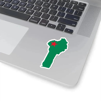 Flag map of Benin 1975-1990 (Benin) STICKER Vinyl Kiss-Cut Decal - The Sticker Space