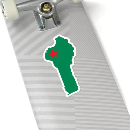 Flag map of Benin 1975-1990 (Benin) STICKER Vinyl Kiss-Cut Decal - The Sticker Space