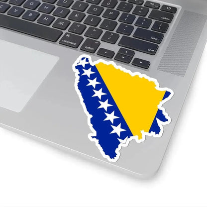 Flag map of Bosnia and Herzegovina (Bosnia and Herzegovina) STICKER Vinyl Kiss-Cut Decal - The Sticker Space