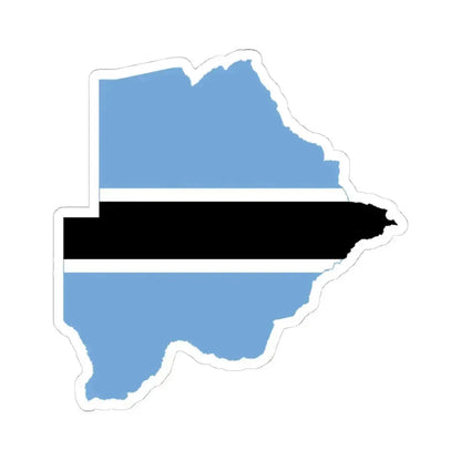 Flag map of Botswana (Botswana) STICKER Vinyl Kiss-Cut Decal 4 Inch White - The Sticker Space