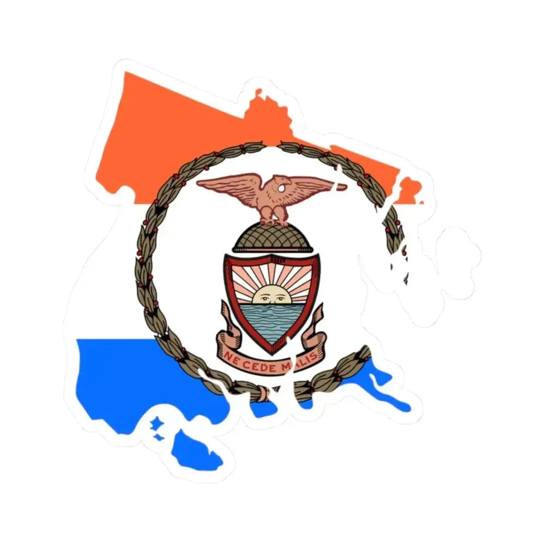 Flag-map of Bronx County New York (United States) STICKER Vinyl Kiss-Cut Decal 2 Inch White - The Sticker Space