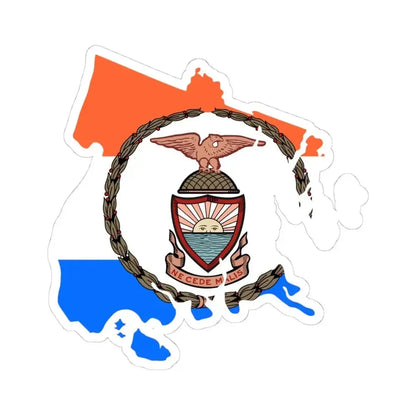 Flag-map of Bronx County New York (United States) STICKER Vinyl Kiss-Cut Decal 4 Inch White - The Sticker Space