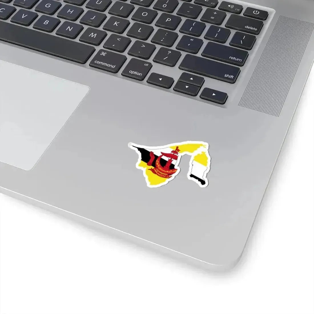 Flag-map of Brunei (Brunei) STICKER Vinyl Kiss-Cut Decal - The Sticker Space