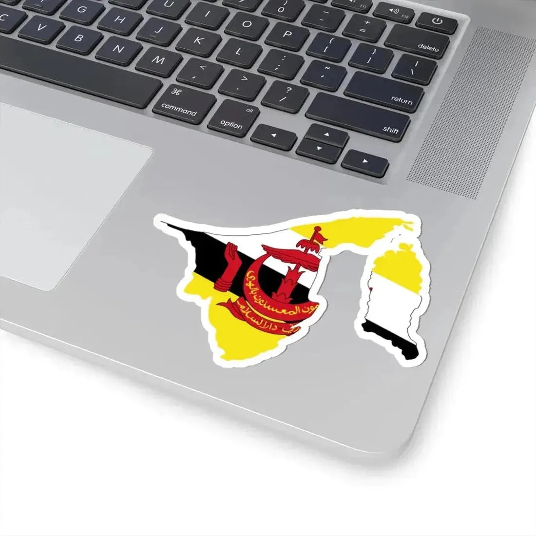 Flag-map of Brunei (Brunei) STICKER Vinyl Kiss-Cut Decal - The Sticker Space