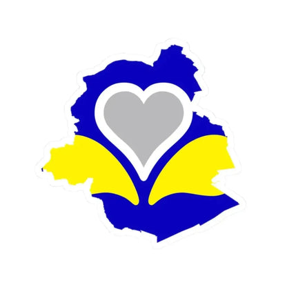 Flag map of Brussels 2 (Belgium) STICKER Vinyl Kiss-Cut Decal 2 Inch White - The Sticker Space