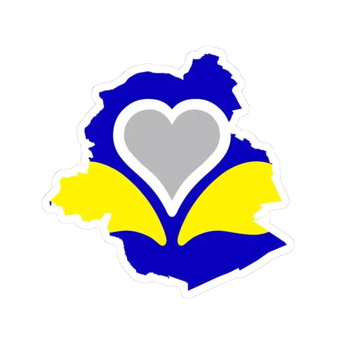 Flag map of Brussels 2 (Belgium) STICKER Vinyl Kiss-Cut Decal 4 Inch White - The Sticker Space