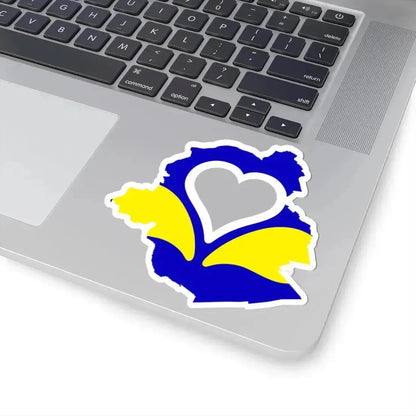 Flag map of Brussels 2 (Belgium) STICKER Vinyl Kiss-Cut Decal - The Sticker Space