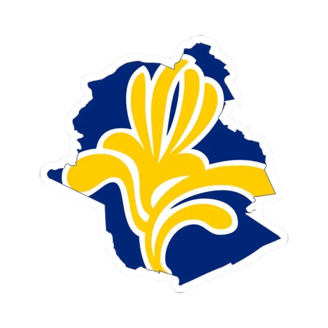 Flag map of Brussels (Belgium) STICKER Vinyl Kiss-Cut Decal 2 Inch White - The Sticker Space