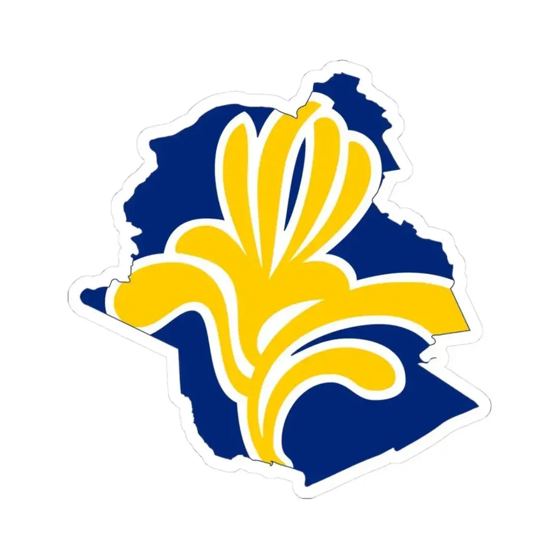 Flag map of Brussels (Belgium) STICKER Vinyl Kiss-Cut Decal 3 Inch White - The Sticker Space