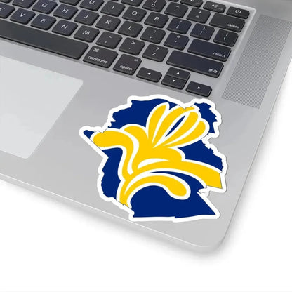 Flag map of Brussels (Belgium) STICKER Vinyl Kiss-Cut Decal - The Sticker Space