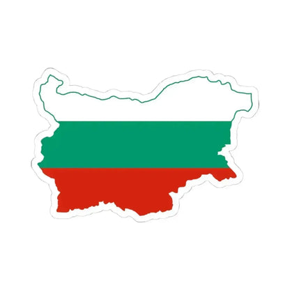 Flag map of Bulgaria (Bulgaria) STICKER Vinyl Kiss-Cut Decal 4 Inch White - The Sticker Space