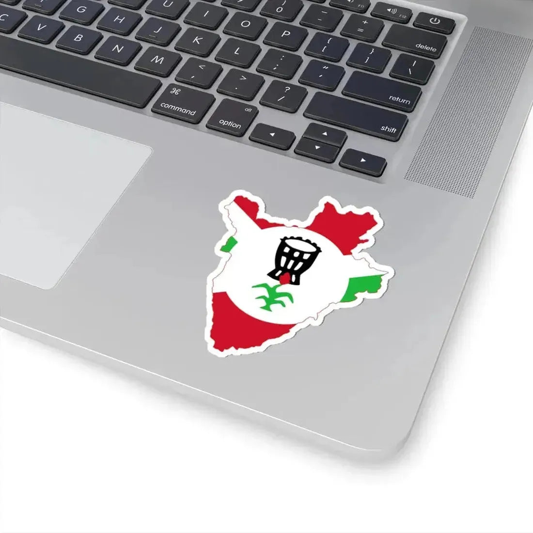Flag map of Burundi 1962-1966 (Burundi) STICKER Vinyl Kiss-Cut Decal - The Sticker Space