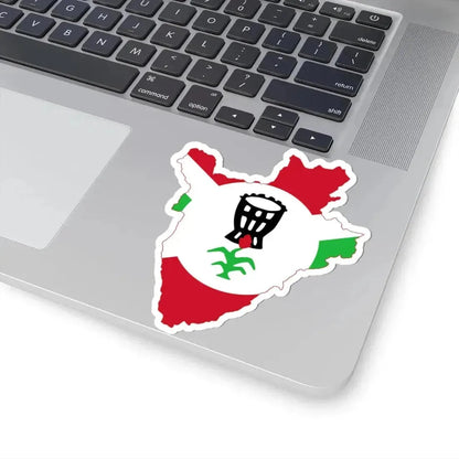 Flag map of Burundi 1962-1966 (Burundi) STICKER Vinyl Kiss-Cut Decal - The Sticker Space