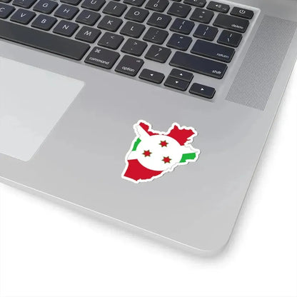Flag map of Burundi (Burundi) STICKER Vinyl Kiss-Cut Decal - The Sticker Space