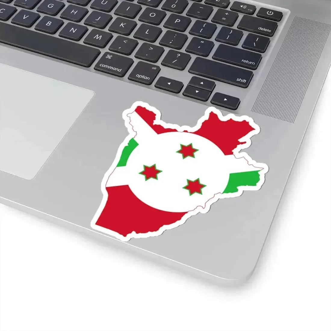Flag map of Burundi (Burundi) STICKER Vinyl Kiss-Cut Decal - The Sticker Space