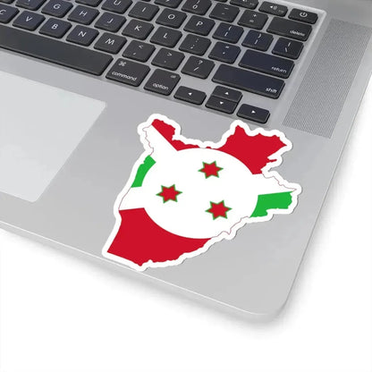 Flag map of Burundi (Burundi) STICKER Vinyl Kiss-Cut Decal - The Sticker Space