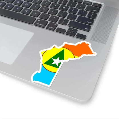 Flag map of Cabinda FLEC (Angola) STICKER Vinyl Kiss-Cut Decal - The Sticker Space