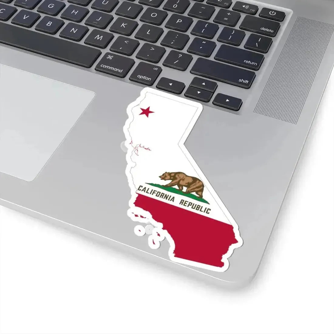 Flag-map of California (United States) STICKER Vinyl Kiss-Cut Decal - The Sticker Space