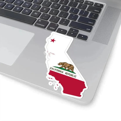 Flag-map of California (United States) STICKER Vinyl Kiss-Cut Decal - The Sticker Space
