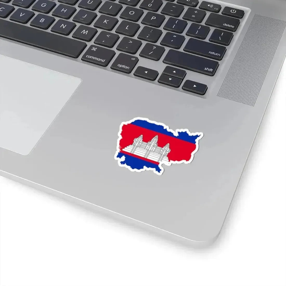 Flag map of Cambodia (Cambodia) STICKER Vinyl Kiss-Cut Decal - The Sticker Space