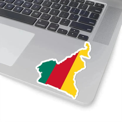 Flag map of Cameroon 1957-1961 (Cameroon) STICKER Vinyl Kiss-Cut Decal - The Sticker Space