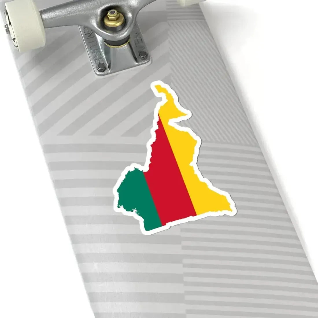 Flag map of Cameroon 1957-1961 (Cameroon) STICKER Vinyl Kiss-Cut Decal - The Sticker Space