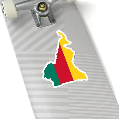 Flag map of Cameroon 1957-1961 (Cameroon) STICKER Vinyl Kiss-Cut Decal - The Sticker Space