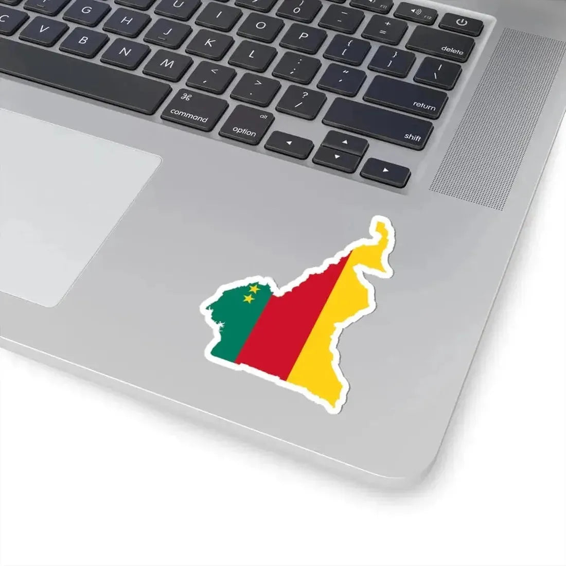 Flag map of Cameroon 1961-1975 (Cameroon) STICKER Vinyl Kiss-Cut Decal - The Sticker Space