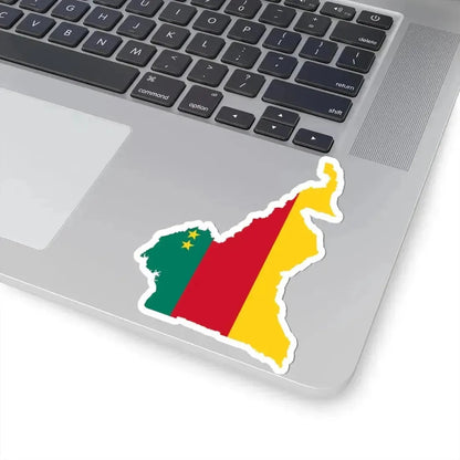 Flag map of Cameroon 1961-1975 (Cameroon) STICKER Vinyl Kiss-Cut Decal - The Sticker Space