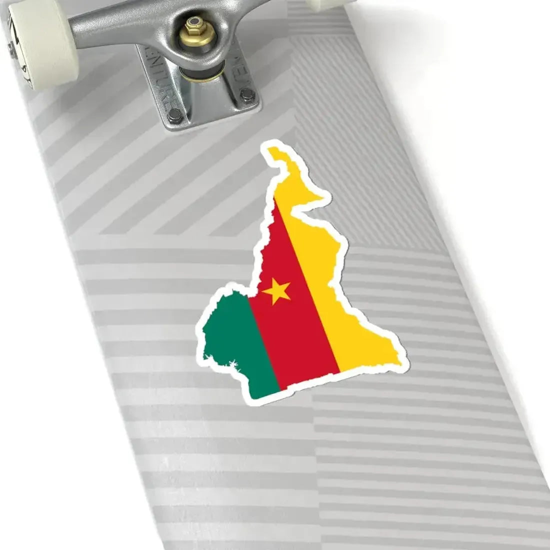 Flag map of Cameroon (Cameroon) STICKER Vinyl Kiss-Cut Decal - The Sticker Space