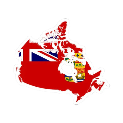 Flag map of Canada 1868-1921 (Canada) STICKER Vinyl Kiss-Cut Decal 2 Inch White - The Sticker Space