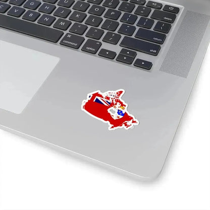Flag-map of Canada 1957-1964 (Canada) STICKER Vinyl Kiss-Cut Decal - The Sticker Space