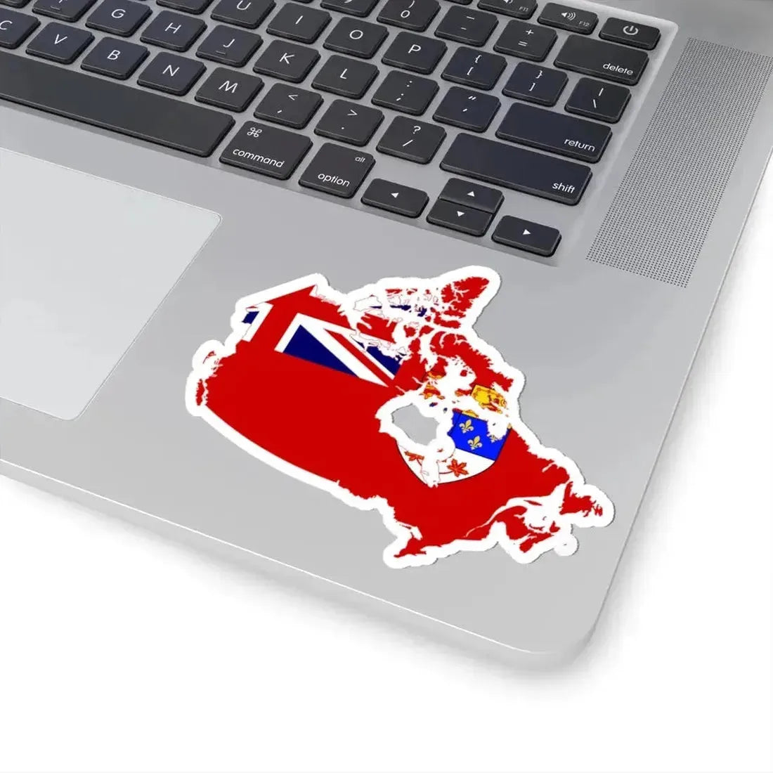 Flag-map of Canada 1957-1964 (Canada) STICKER Vinyl Kiss-Cut Decal - The Sticker Space