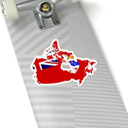 Flag-map of Canada 1957-1964 (Canada) STICKER Vinyl Kiss-Cut Decal - The Sticker Space
