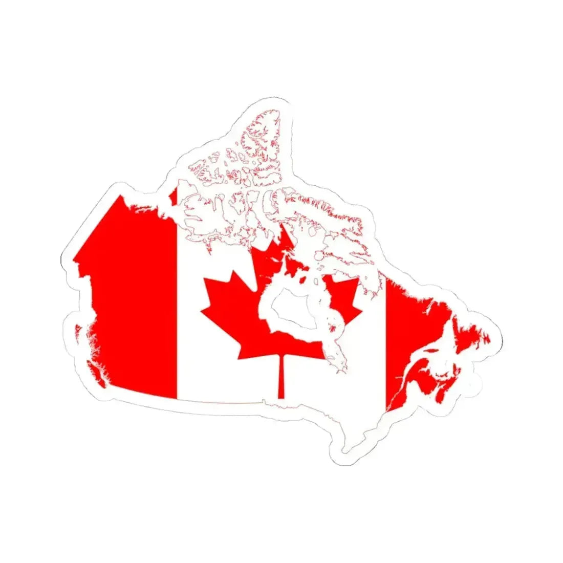 Flag-map of Canada (Canada) STICKER Vinyl Kiss-Cut Decal - The Sticker Space
