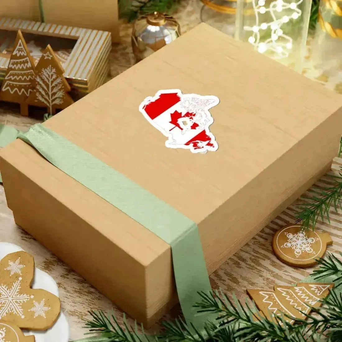 Flag map of Canada (Canada) STICKER Vinyl Kiss-Cut Decal - The Sticker Space