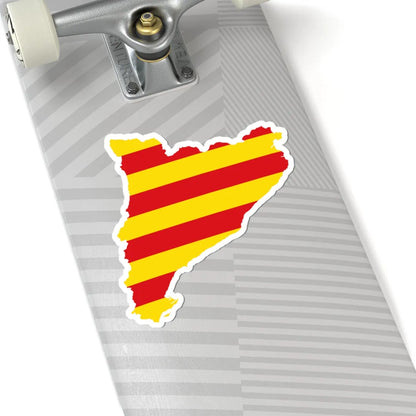 Flag map of Catalonia (Spain) STICKER Vinyl Kiss-Cut Decal - The Sticker Space